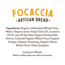 14oz Unsliced Focaccia 1/8