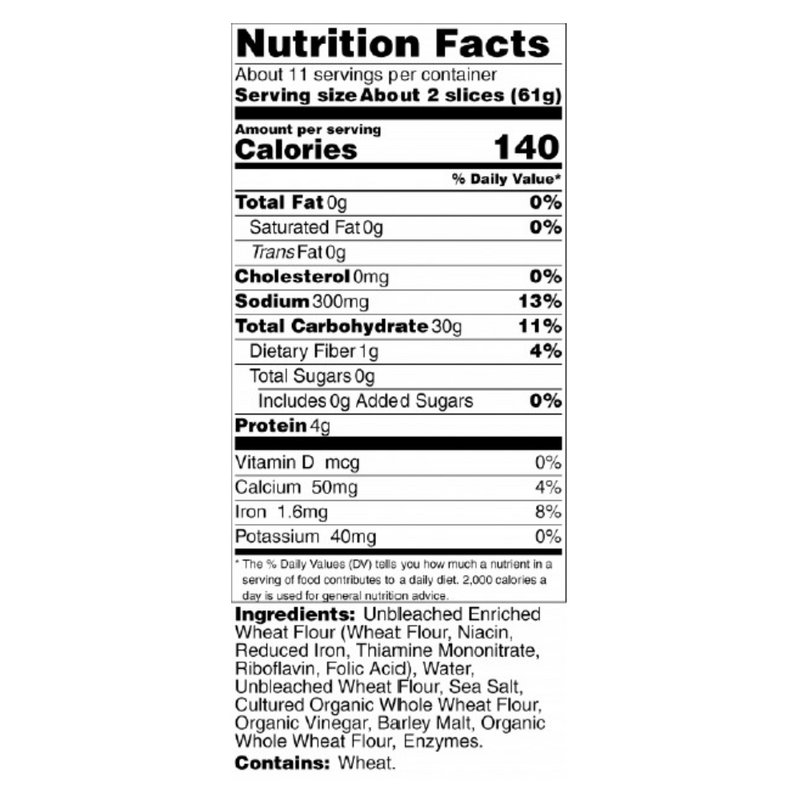 Parisian Star Sliced Sourdough Bread The Essential Baking Company