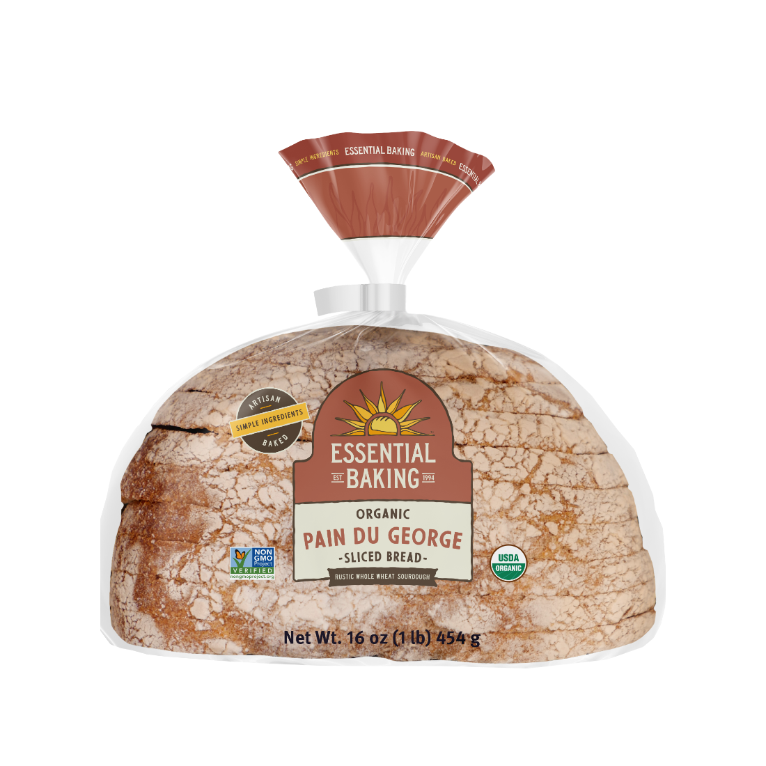 16oz Demi Sliced Pain Du George